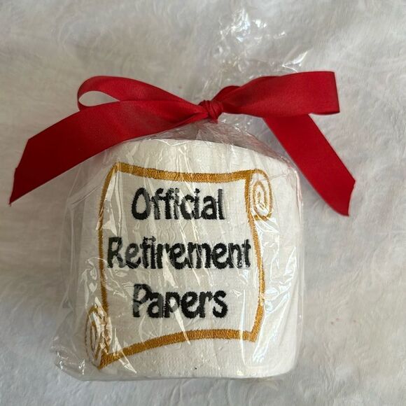 Official Retirement Papers Gag Gift Toilet Paper - Picture 1 of 2